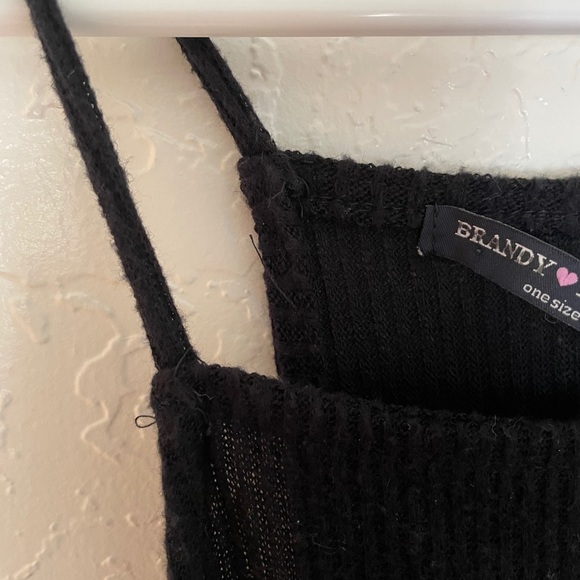 Black square neck brandy Melville dress - Picture 4 of 7